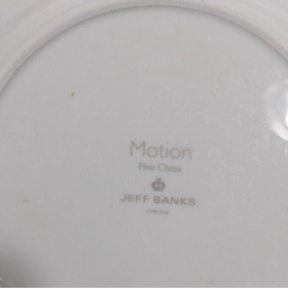 Jeff Banks Motion London Fine China Lunch Plate White Stripes Elegant Tableware - Picture 8 of 8